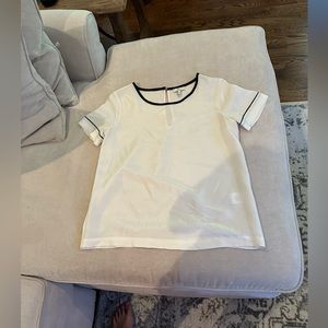 Joie white satin tee